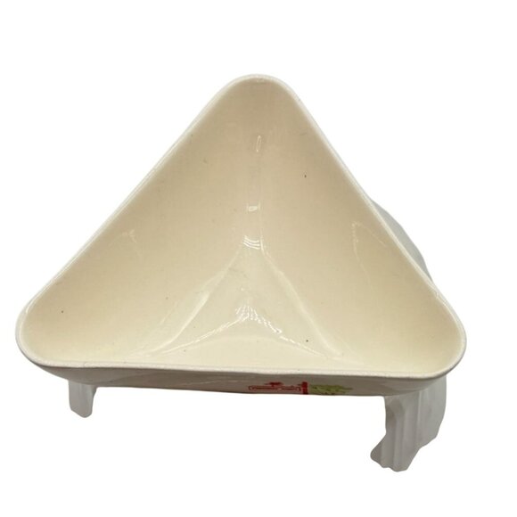 Vintage Carter Hoffman Farm Scene Triangular Ceramic Bowl - Picture 4 of 6